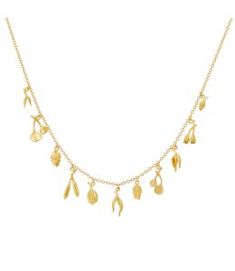 18ct Yellow Gold Autumn Stroll Necklace with Eleven Seed Charms Product Photo