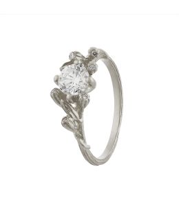 18ct White Gold Harvest Seed Ring with 0.7ct Central Diamond Product Photo