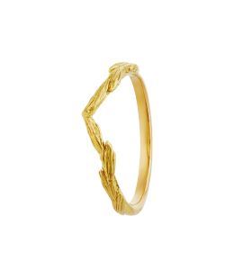 18ct Yellow Gold Wild Grass Wishbone Ring Product Photo