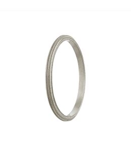 18ct White Gold Slim D-Shaped Reed Band Ring Product Photo