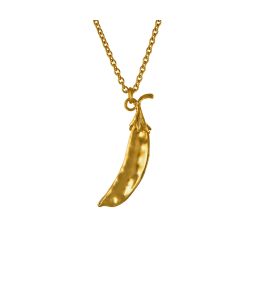 Gold Plate Peapod Necklace Product Photo