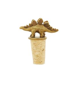 Stegosaurus Brass & Cork Bottle Stopper