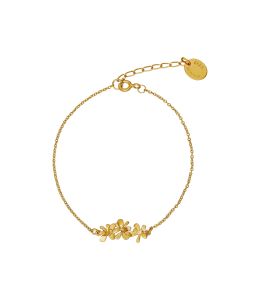 Gold Plate Sprouting Rosette In-Line Bracelet Product Photo