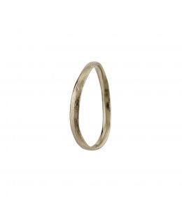 18ct White Gold Simple Wave Band Product Photo
