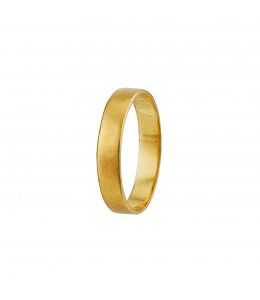 18ct Yellow Gold 4 mm Hammered Band Product Photo