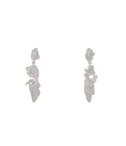 Silver Forest Life Bark Drop Earrings Product Photo
