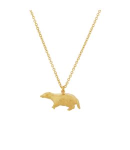 Gold Plate Foraging Badger Necklace Product Photo