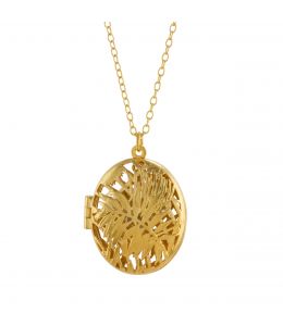 Gold Plate Kew Gardens Palm House Locket on Paper