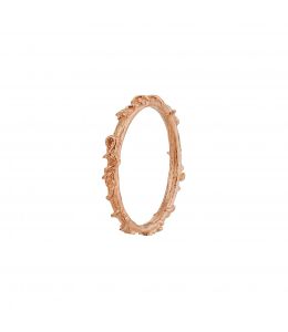 18ct Rose Gold Fine Bark Ring Product Photo