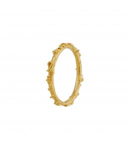 18ct Yellow Gold Fine Bark Ring Product Photo