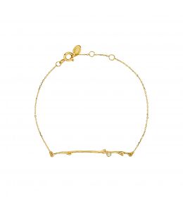 18ct Yellow Gold Diamond Willow Bracelet on Paper