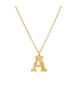 Gold Plate Just my Type Letter A Necklace Product Photo