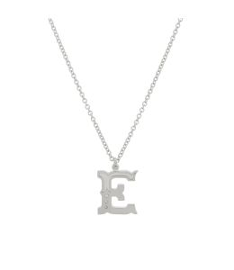 Silver Just my Type Letter E Necklace Product Photo