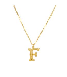 Gold Plate Just my Type Letter F Necklace Product Photo