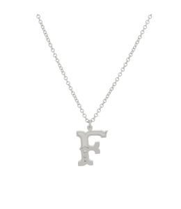 Silver Just my Type Letter F Necklace Product Photo