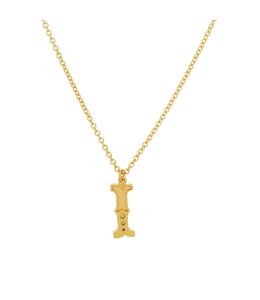 Gold Plate Just my Type Letter I Necklace Product Photo