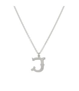 Silver Just my Type Letter J Necklace Product Photo
