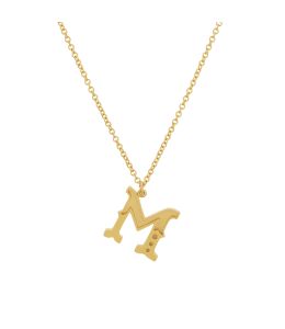 Gold Plate Just my Type Letter M Necklace Product Photo