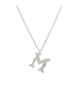 Silver Just my Type Letter M Necklace Product Photo