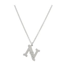 Silver Just my Type Letter N Necklace Product Photo