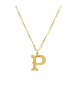 Gold Plate Just my Type Letter P Necklace Product Photo