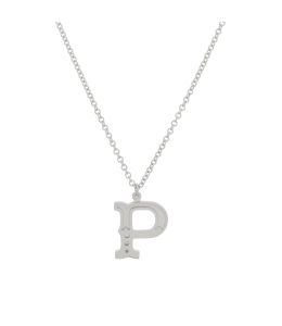 Silver Just my Type Letter P Necklace Product Photo