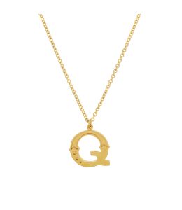 Gold Plate Just my Type Letter Q Necklace Product Photo