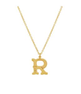 Gold Plate Just my Type Letter R Necklace Product Photo