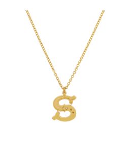 Gold Plate Just my Type Letter S Necklace Product Photo