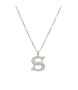Silver Just my Type Letter S Necklace Product Photo