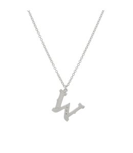 Silver Just my Type Letter W Necklace Product Photo