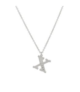 Silver Just my Type Letter X Necklace Product Photo