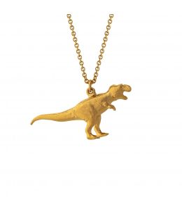 Gold Plate Tyrannosaurus Rex Necklace Product Photo