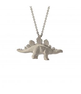 Silver Stegosaurus Necklace Product Photo