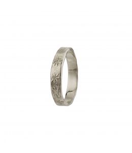 Platinum 4 mm Horsetail Fossil Band Product Photo