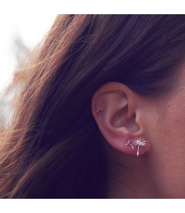 Assymetric Dandelion Fluff Earrings