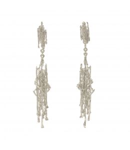 Silver Nest Structure Statement Drop Earrings Product Photo