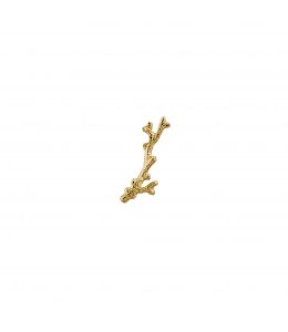 18ct Yellow Gold Branch Coral Single Stud Earring Product Photo