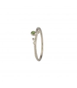Silver Underwater Stacking Ring with Peridot Product Photo