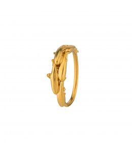 Gold Plate Shoal of Fish Ring Product Photo
