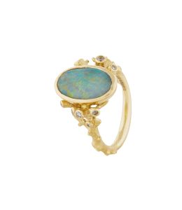 Underwater Coral Ring with 2ct Opal Cabochon  | Product Shots