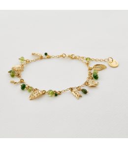 Tropical Leaf Charm Bracelet
