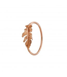 18ct Rose Gold Plume Ring Product Photo
