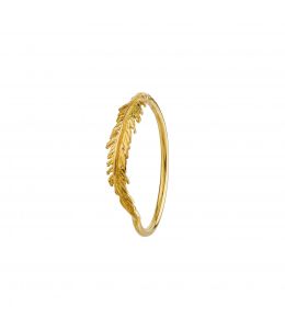18ct Yellow Gold Plume Wisp Ring Product Photo