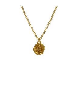 Gold Plate Rosa Damasca Necklace Product Photo