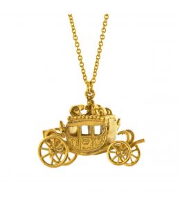 Gold Plate Jubilee Carriage Necklace on Paper