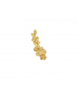 18ct Yellow Gold Floral Curve Single Stud Earring Product Photo