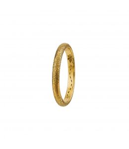 18ct Yellow Gold 2mm Bee Texture Band with Hidden Engraving Product Photo
