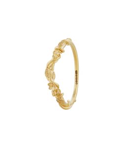 18ct Yellow Gold Beekeeper Half Curve Vine Ring with Floral Details Product Photo