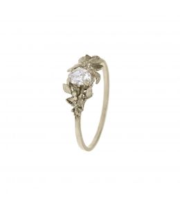 18ct White Gold Beekeeper Ring with 0.25ct Oval Diamond Product Photo